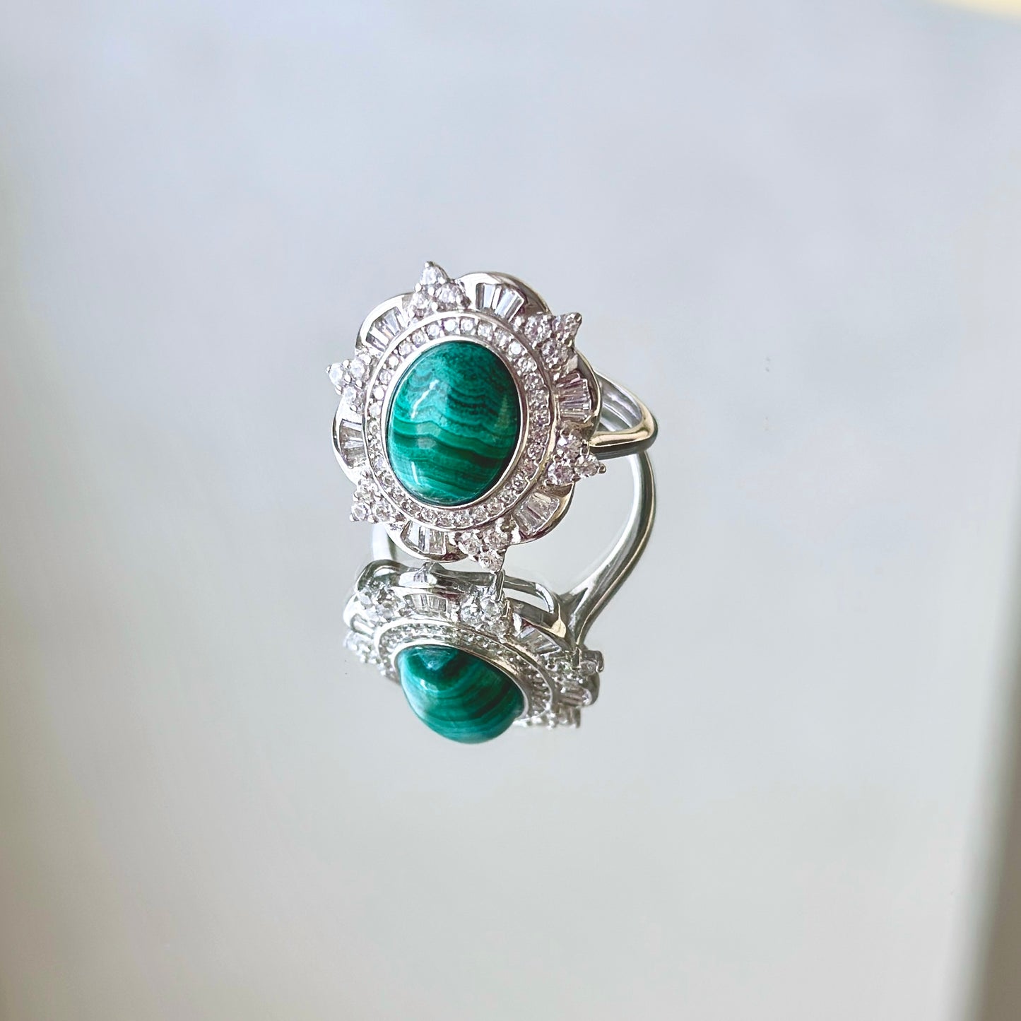 Sun Malachite S925 Ring