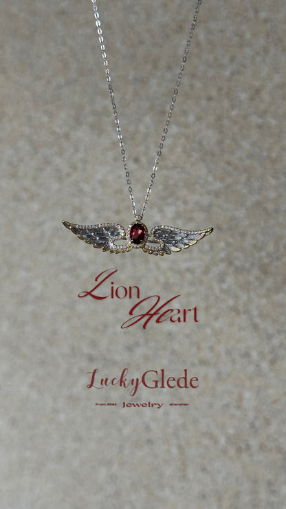 Wings of Liberty Versatile Brooch/Necklace-Garnet