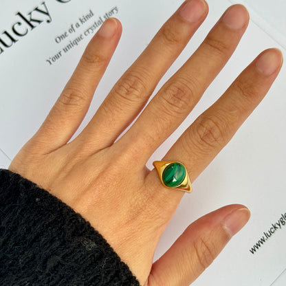 Classy Malachite S925 Ring