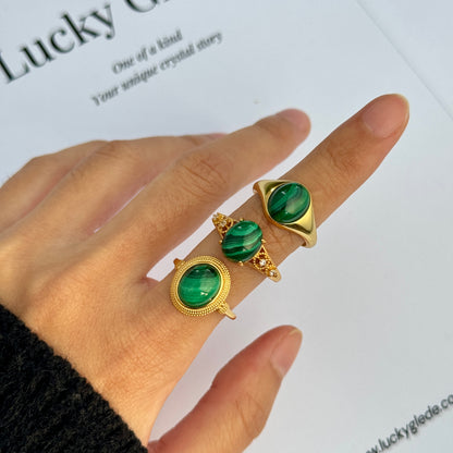 Classy Malachite S925 Ring