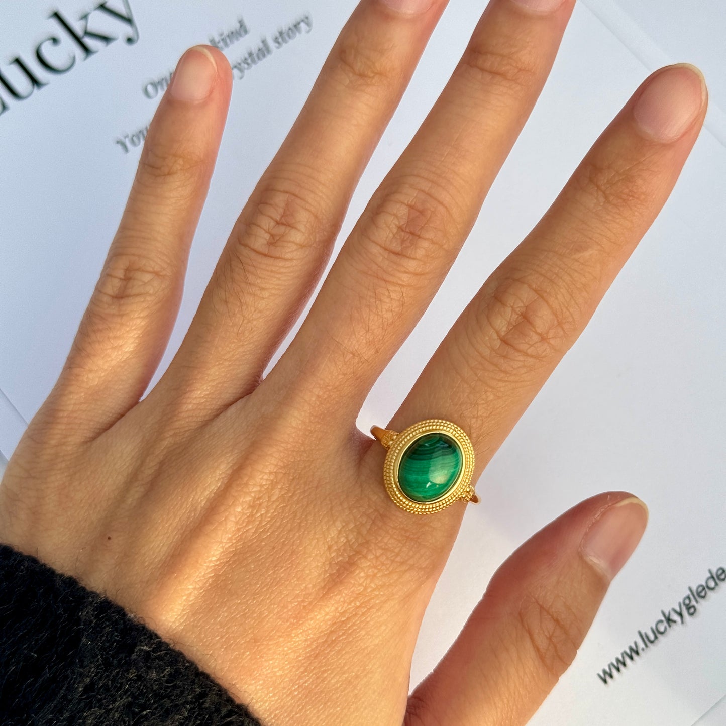 Grace Malachite S925 Ring