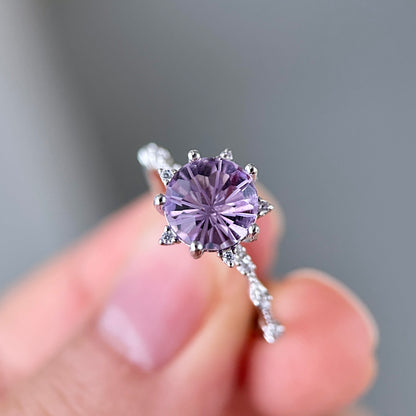 Fireworks Flash Amethyst S925 Ring