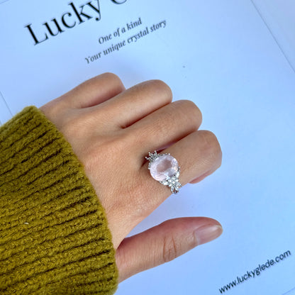 Girly Dream Rose Quartz S925 Ring