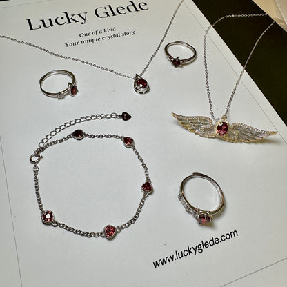 Natural Garnet Jewelry Set