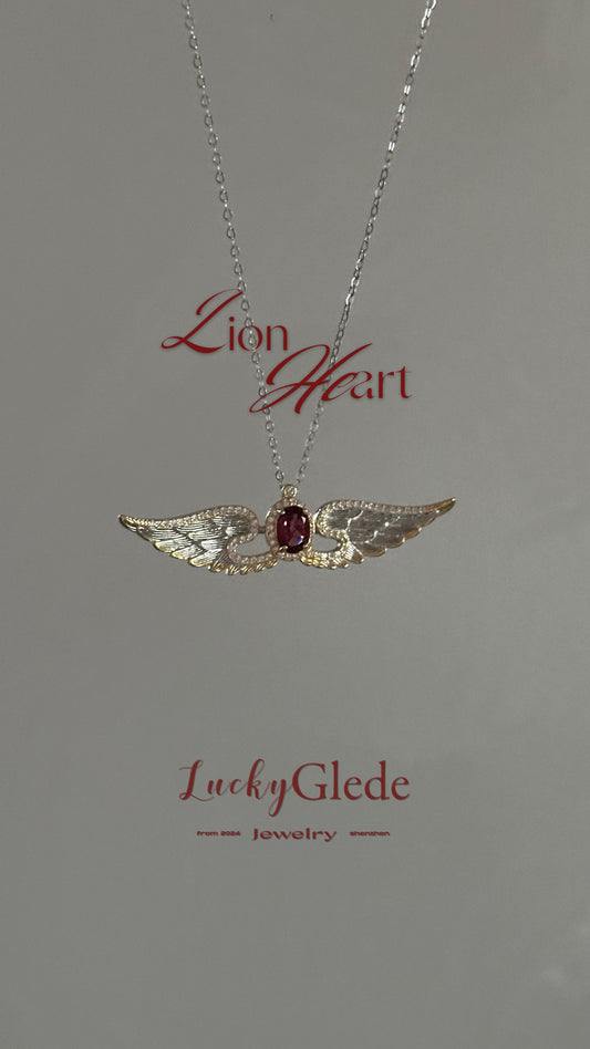 Wings of Liberty Versatile Brooch/Necklace-Garnet