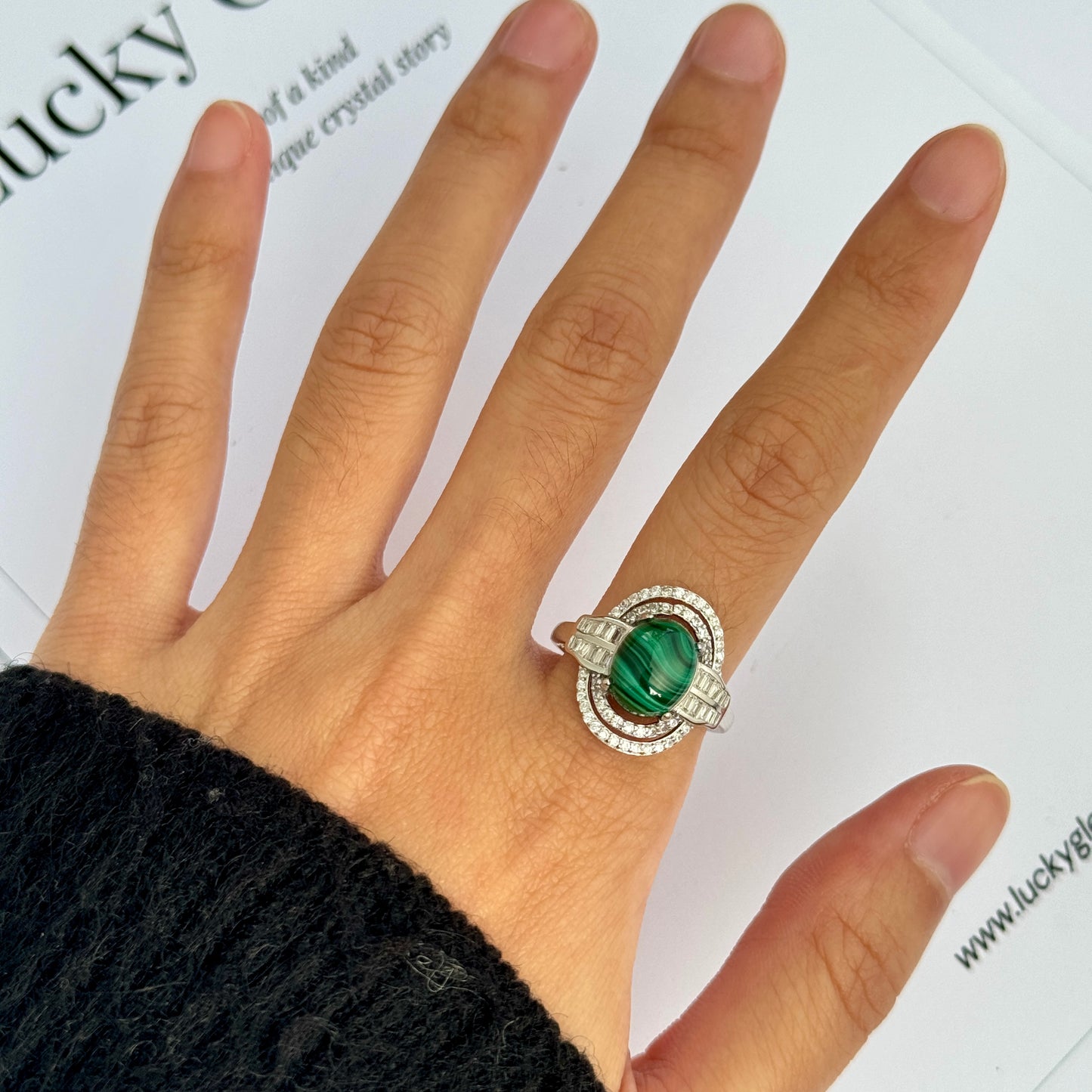 Planet Malachite S925 Ring