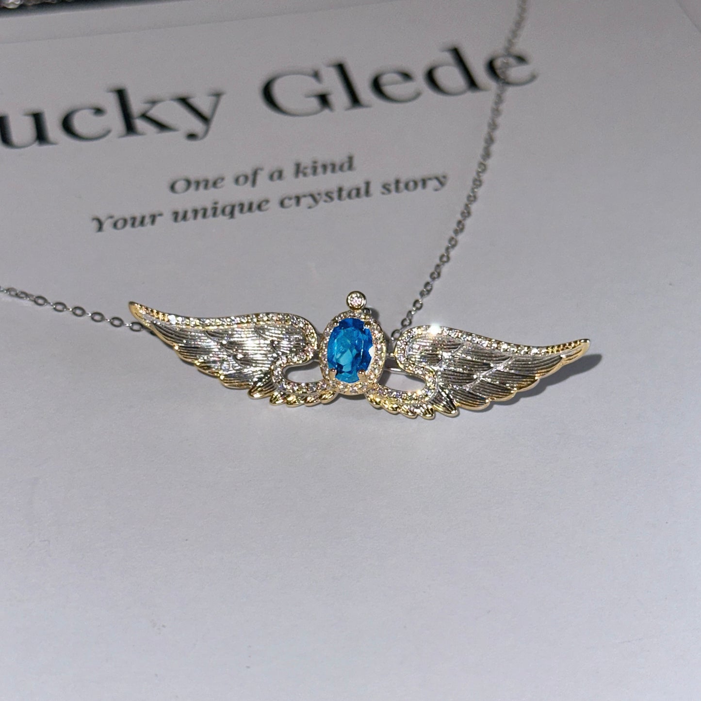 Wings of Liberty Versatile Brooch/Necklace-Topaz