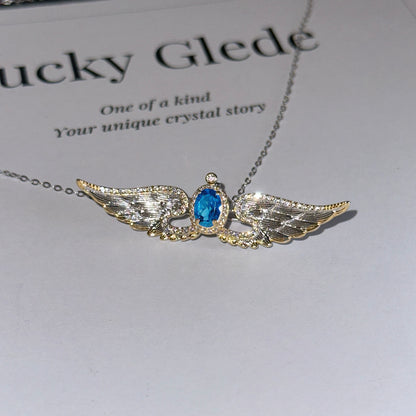 Wings of Liberty Versatile Brooch/Necklace-Topaz