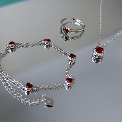 Natural Garnet Jewelry Set