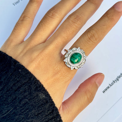 Sun Malachite S925 Ring