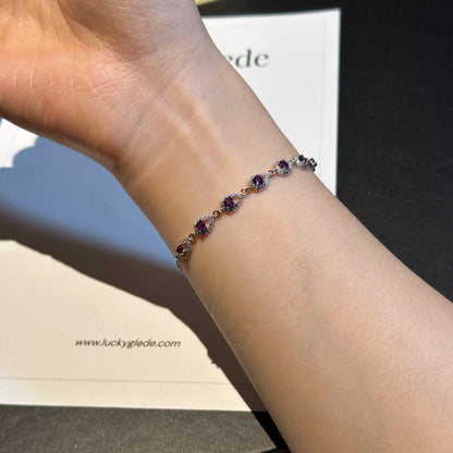 Lock & Lock: Natural Amethyst Silver Bracelet