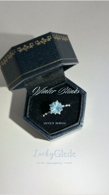 Fireworks Flash Blue Topaz S925 Ring