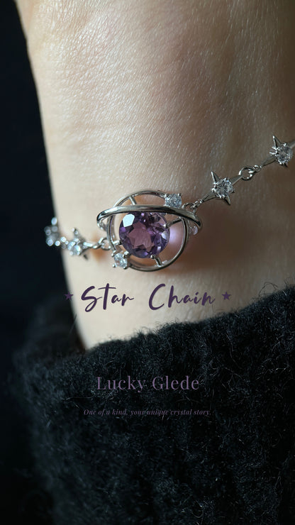 Cosmic Love Amethyst S925 Bracelet
