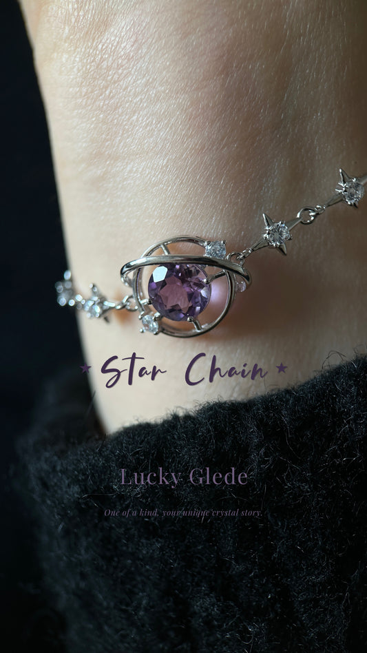 Cosmic Love Amethyst S925 Bracelet