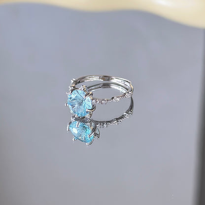 Fireworks Flash Blue Topaz S925 Ring