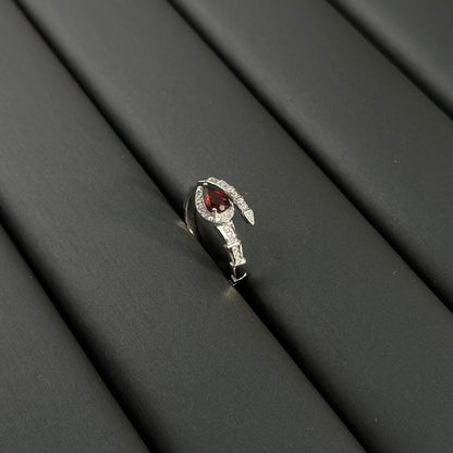 Serpent's Wisdom Garnet S925 Ring