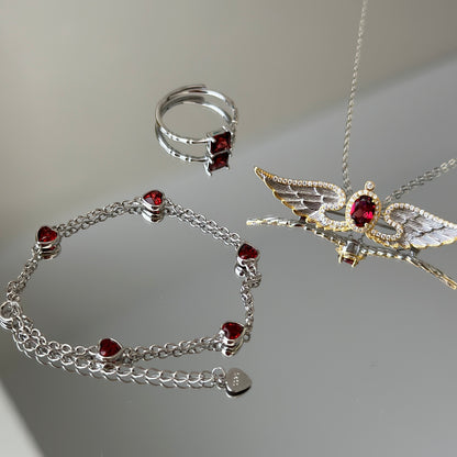 Natural Garnet Jewelry Set