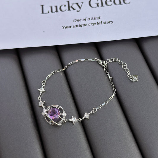 Cosmic Love Amethyst S925 Bracelet