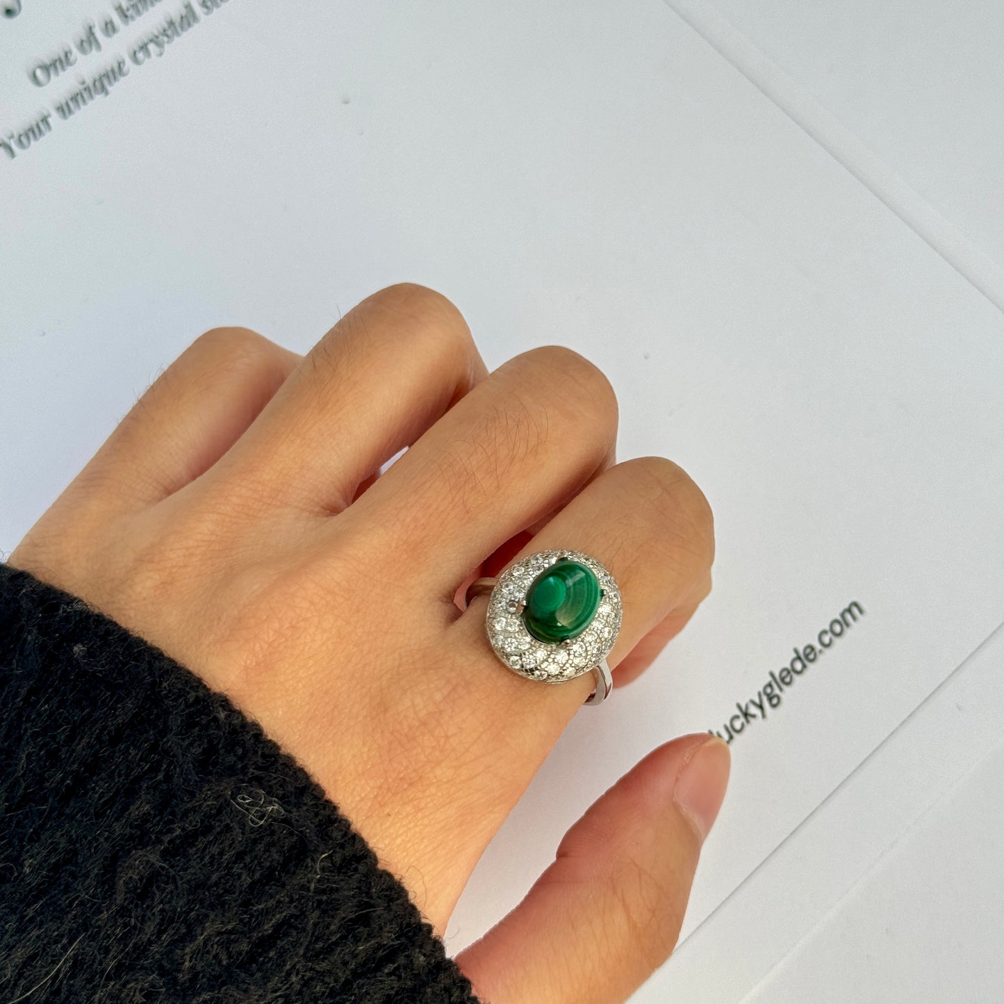 Sunflower Malachite S925 Ring