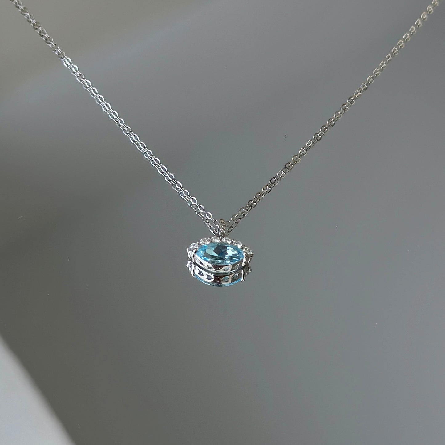 Natural Blue Topaz Jewelry Set