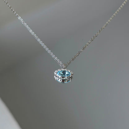 Natural Blue Topaz Jewelry Set