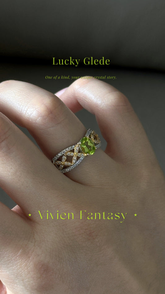 Cosmic Dance Peridot S925 Ring