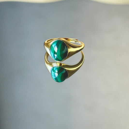 Classy Malachite S925 Ring