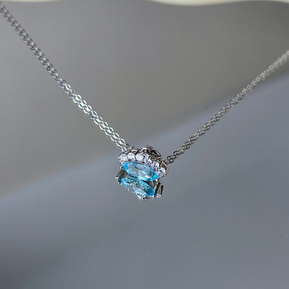 Natural Blue Topaz Jewelry Set