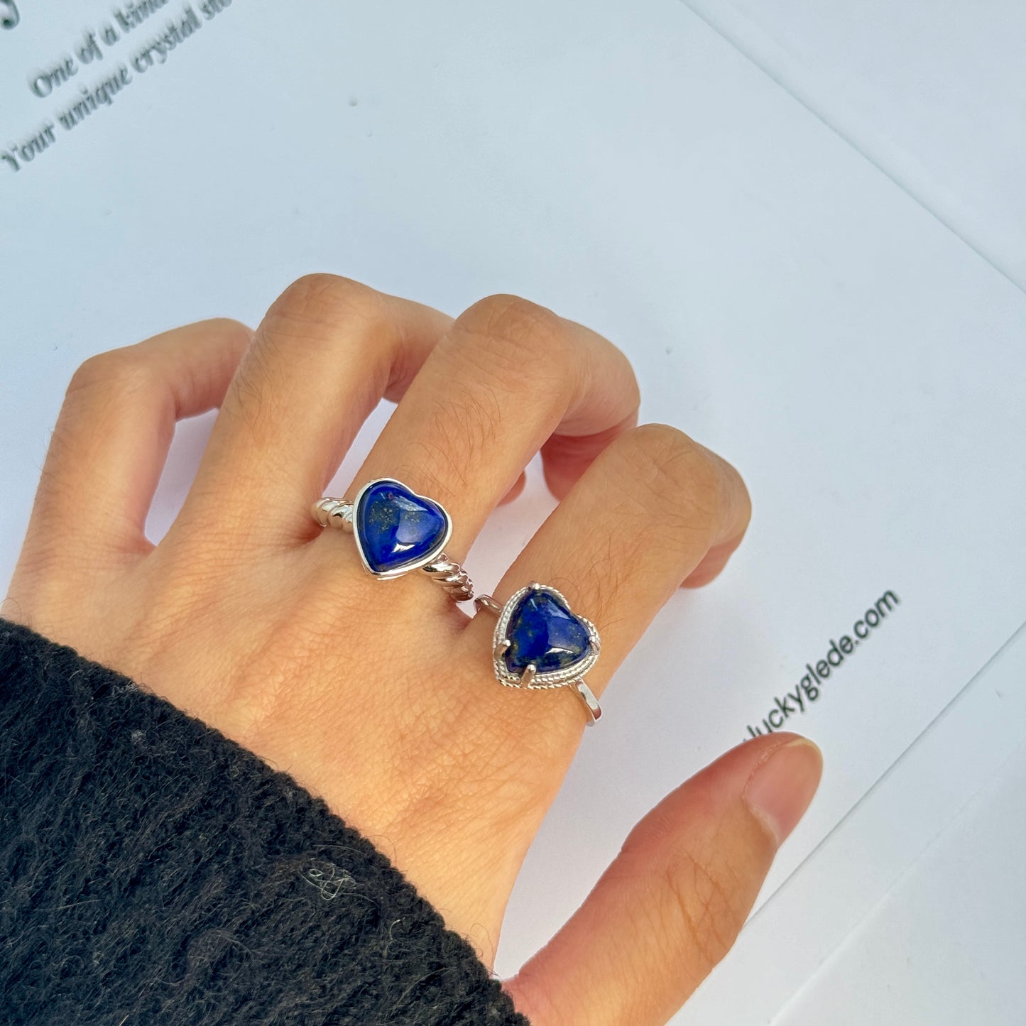 Heart Lapis Lazuli S925 Ring