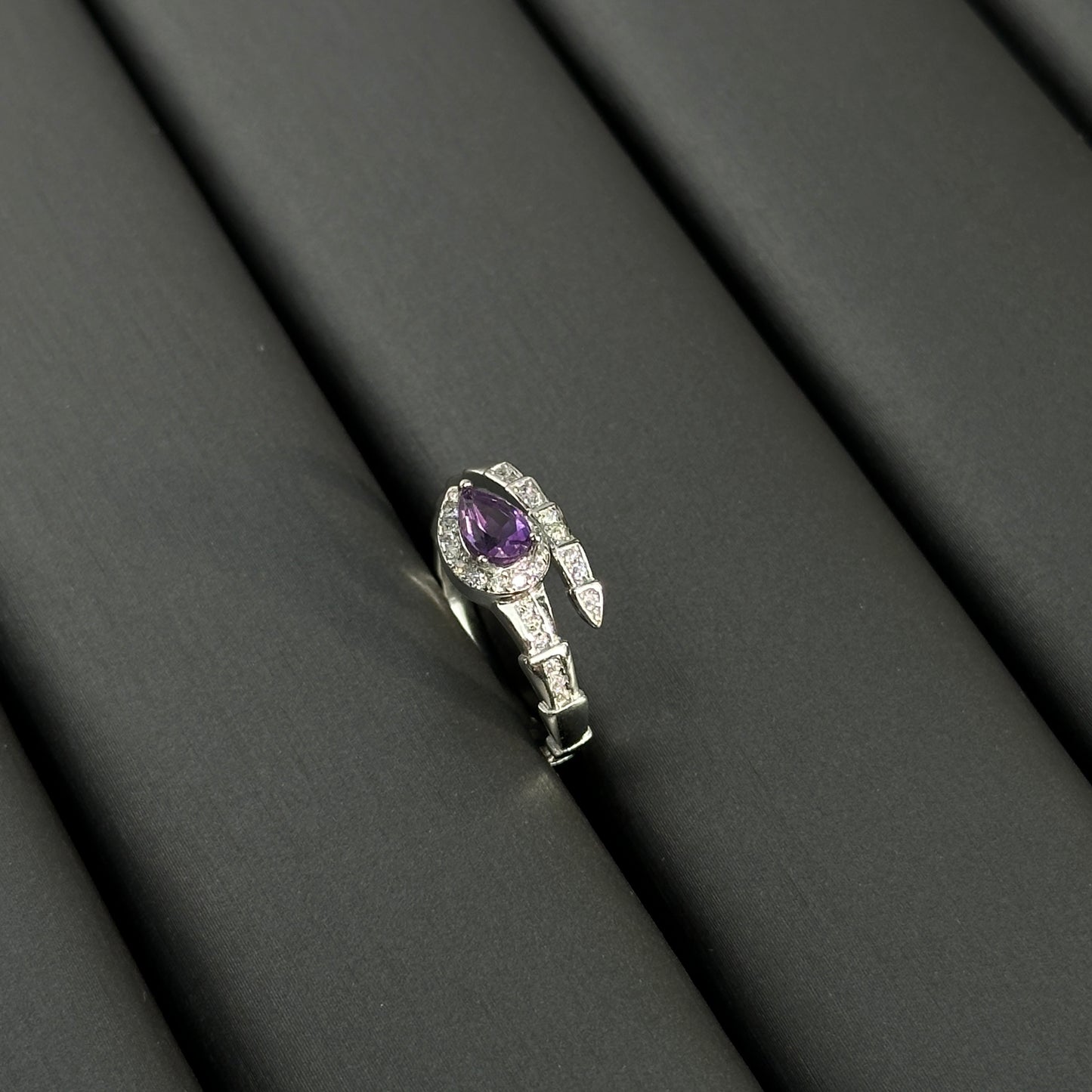 Serpent's Wisdom Amethyst S925 Ring