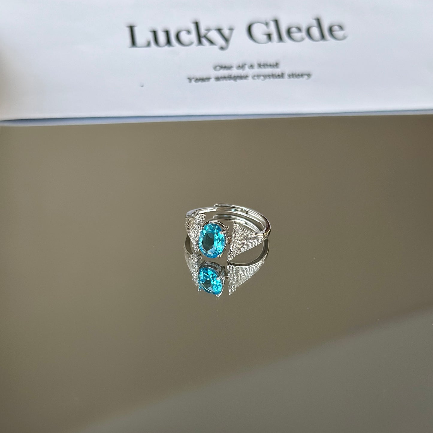 Mermaid Glow Blue Topaz S925 Ring