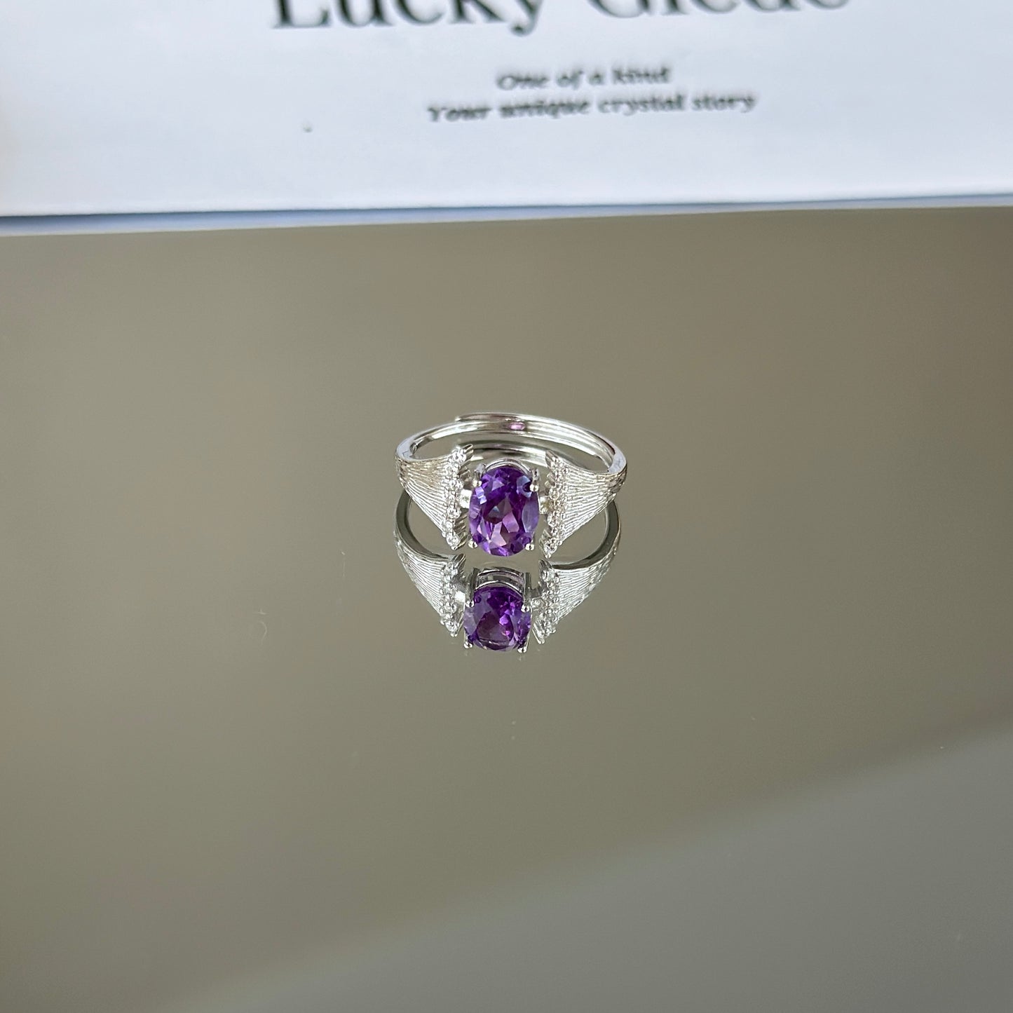 Mermaid Glow Amethyst S925 Ring