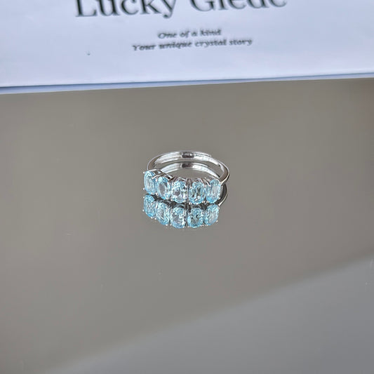 Trendsetter Blue Topaz S925 Ring