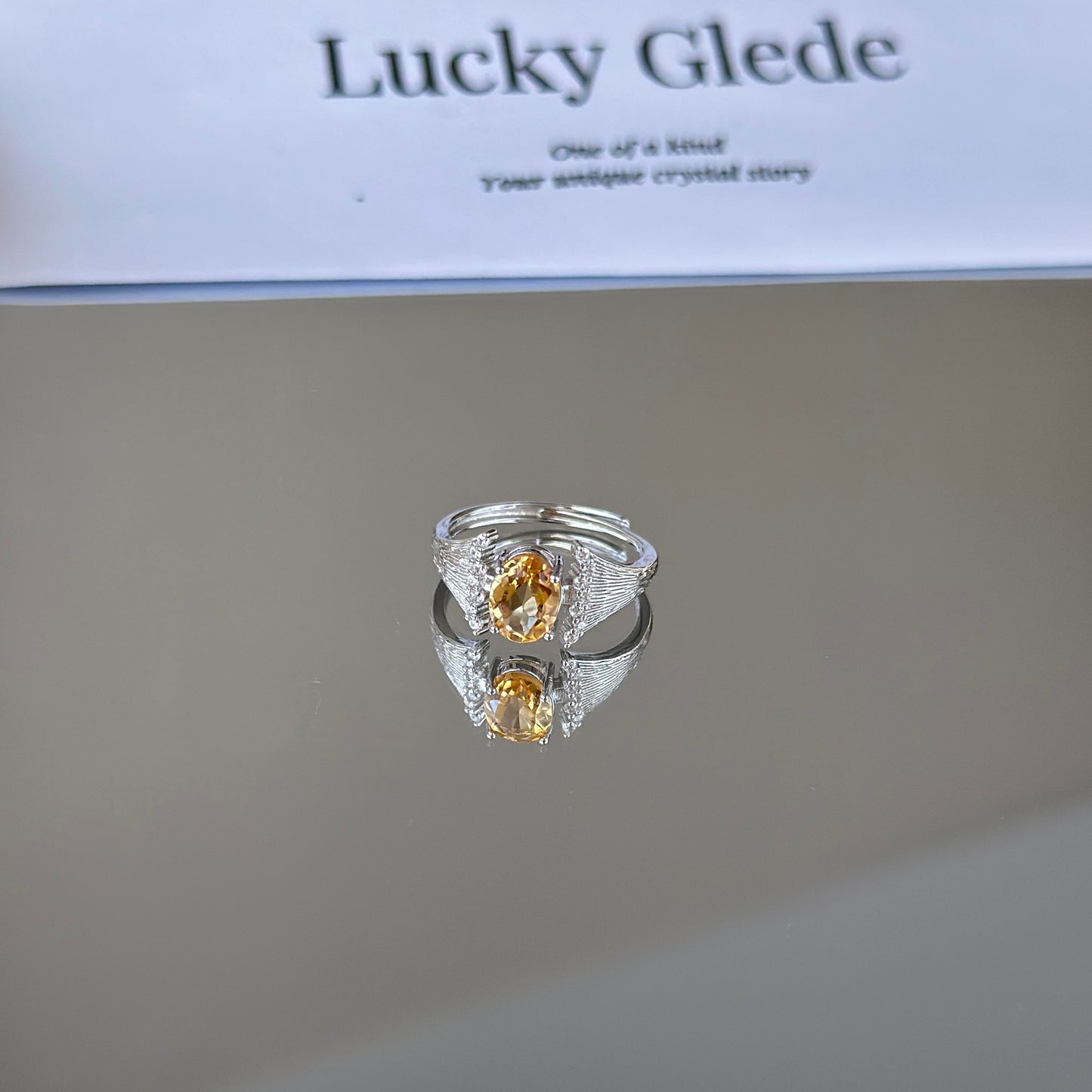 Mermaid Glow Citrine S925 Ring