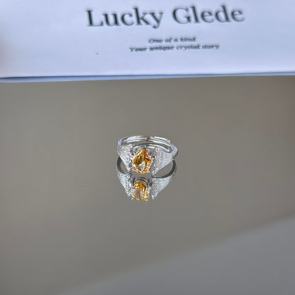 Mermaid Glow Citrine S925 Ring