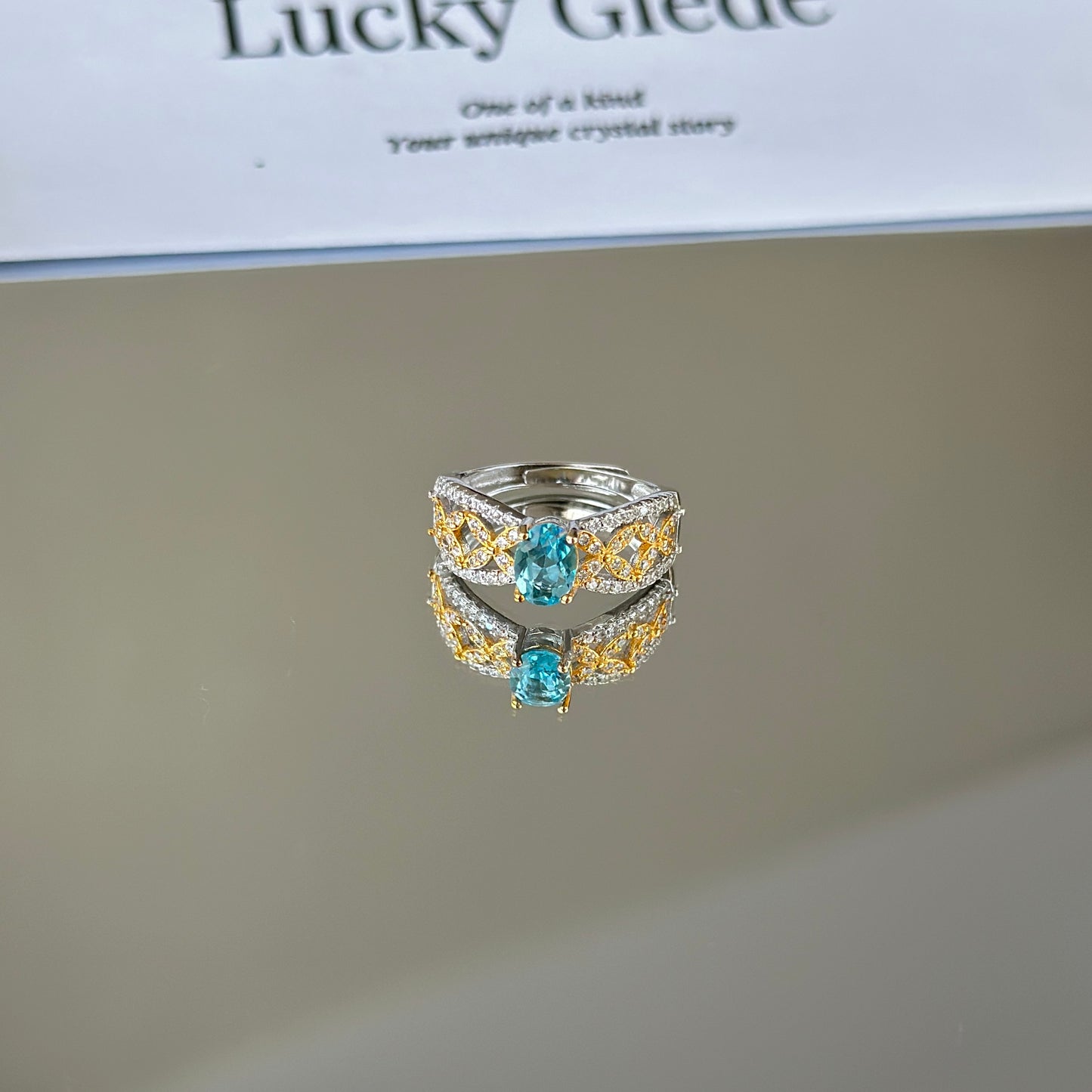 Cosmic Dance Blue Topaz S925 Ring