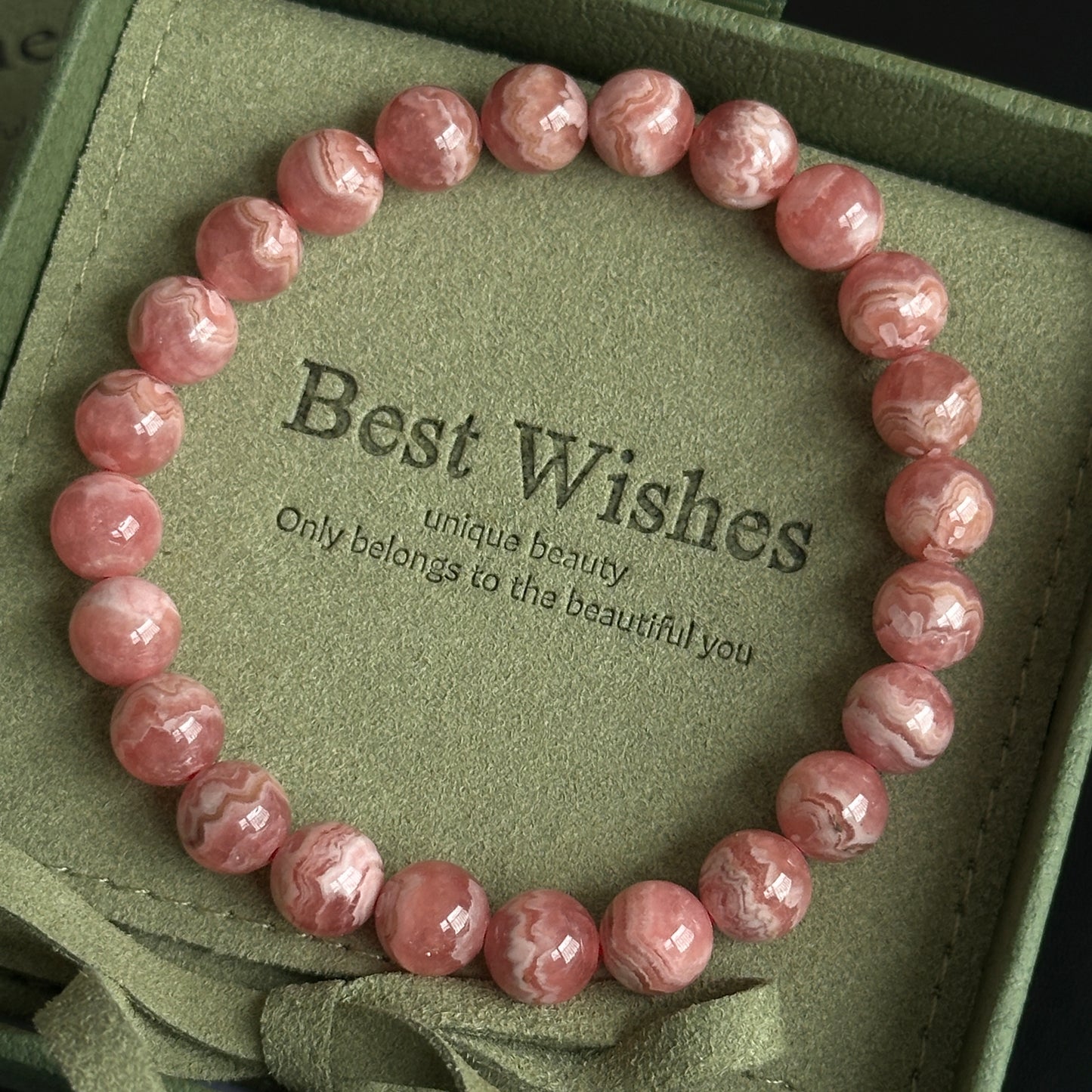 Rhodonite Crystal Bracelet: Stone of Love, Healing the Soul