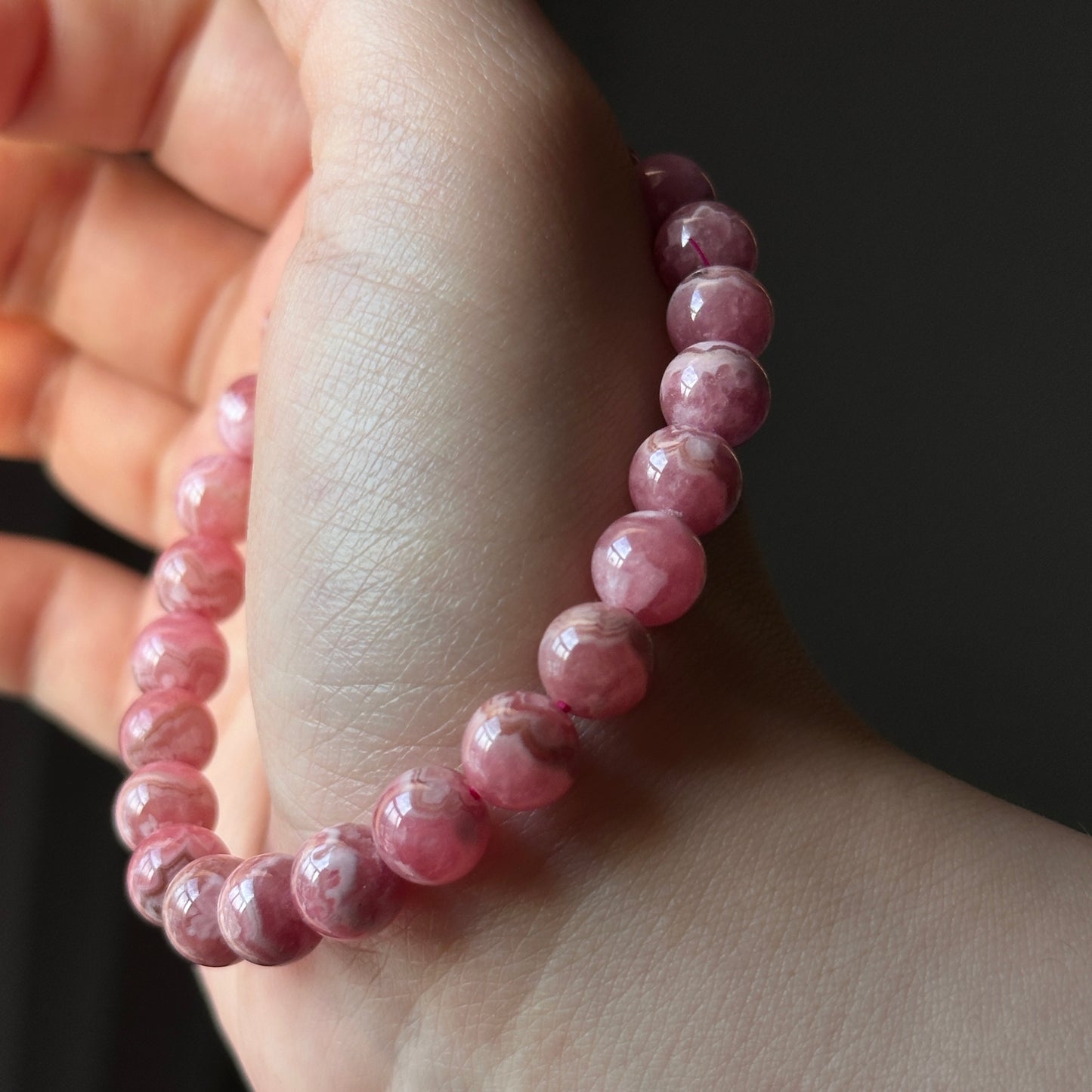 Rhodonite Crystal Bracelet: Stone of Love, Healing the Soul