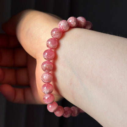 Rhodonite Crystal Bracelet: Stone of Love, Healing the Soul