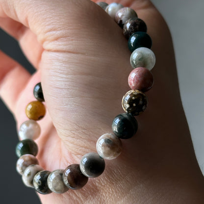 Ocean Jasper Crystal Bracelet[Red]: Energy from the Ocean