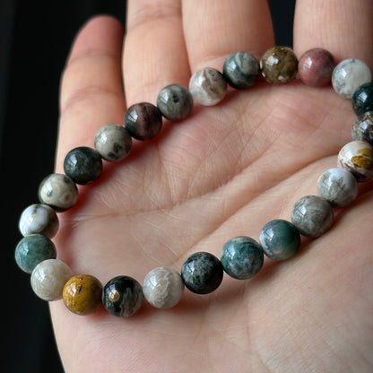 Ocean Jasper Crystal Bracelet[Red]: Energy from the Ocean