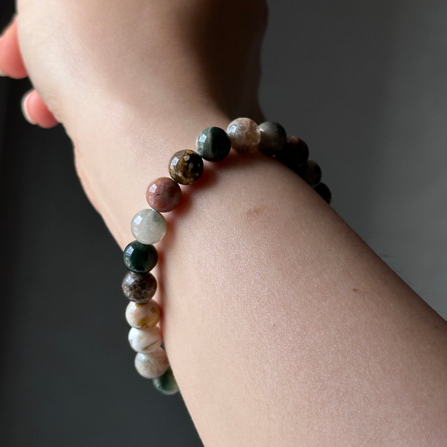 Ocean Jasper Crystal Bracelet[Red]: Energy from the Ocean