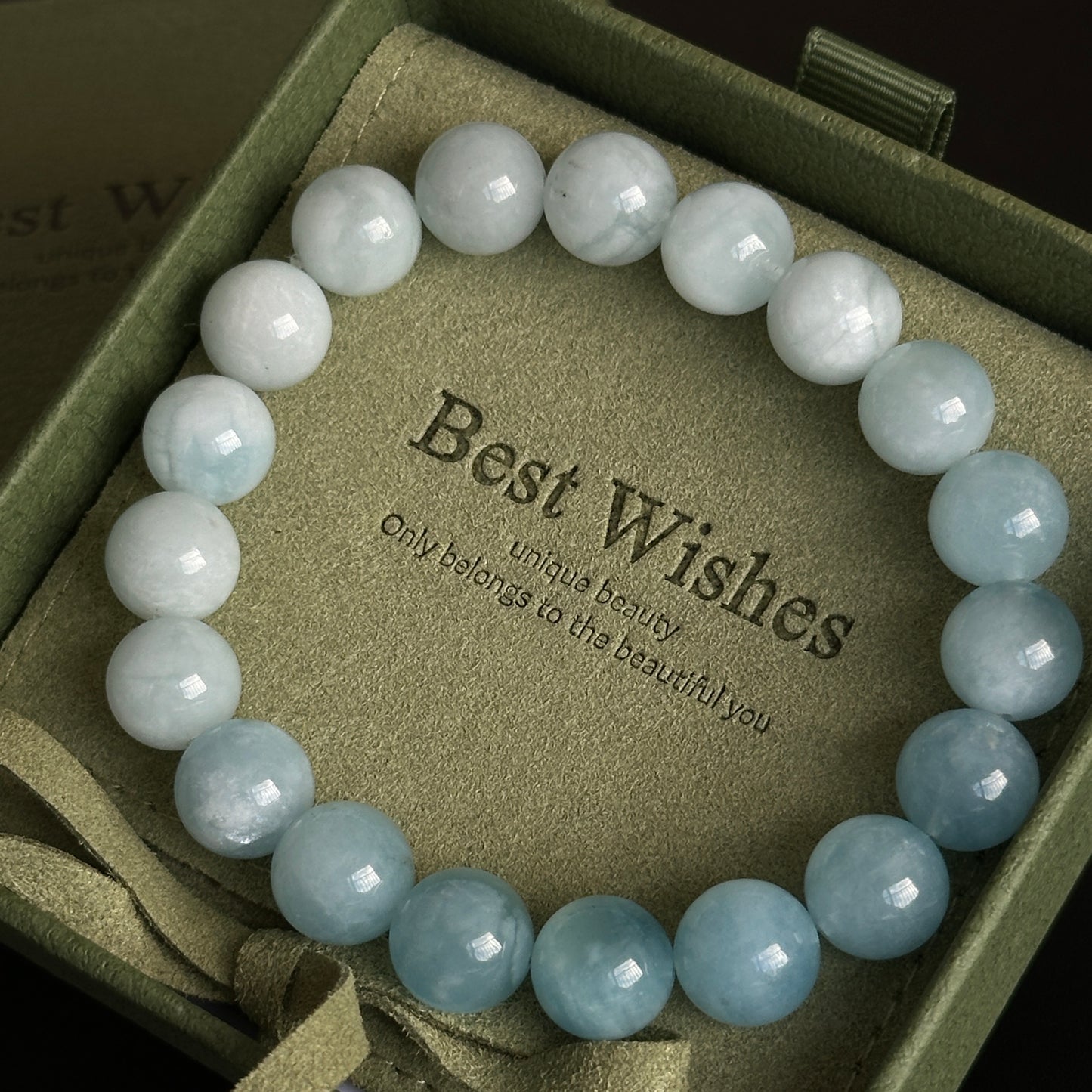 Aquamarine Bracelet [Gradient]: The Gift of The Ocean, The Tranquility of The Soul