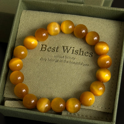 Tiger's Eye Crystal Bracelet [Lighter]: Your Stone of Courage