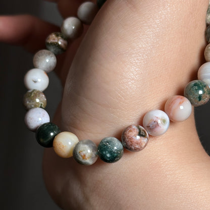 Ocean Jasper Crystal Bracelet[Yellow]: Energy from the Ocean