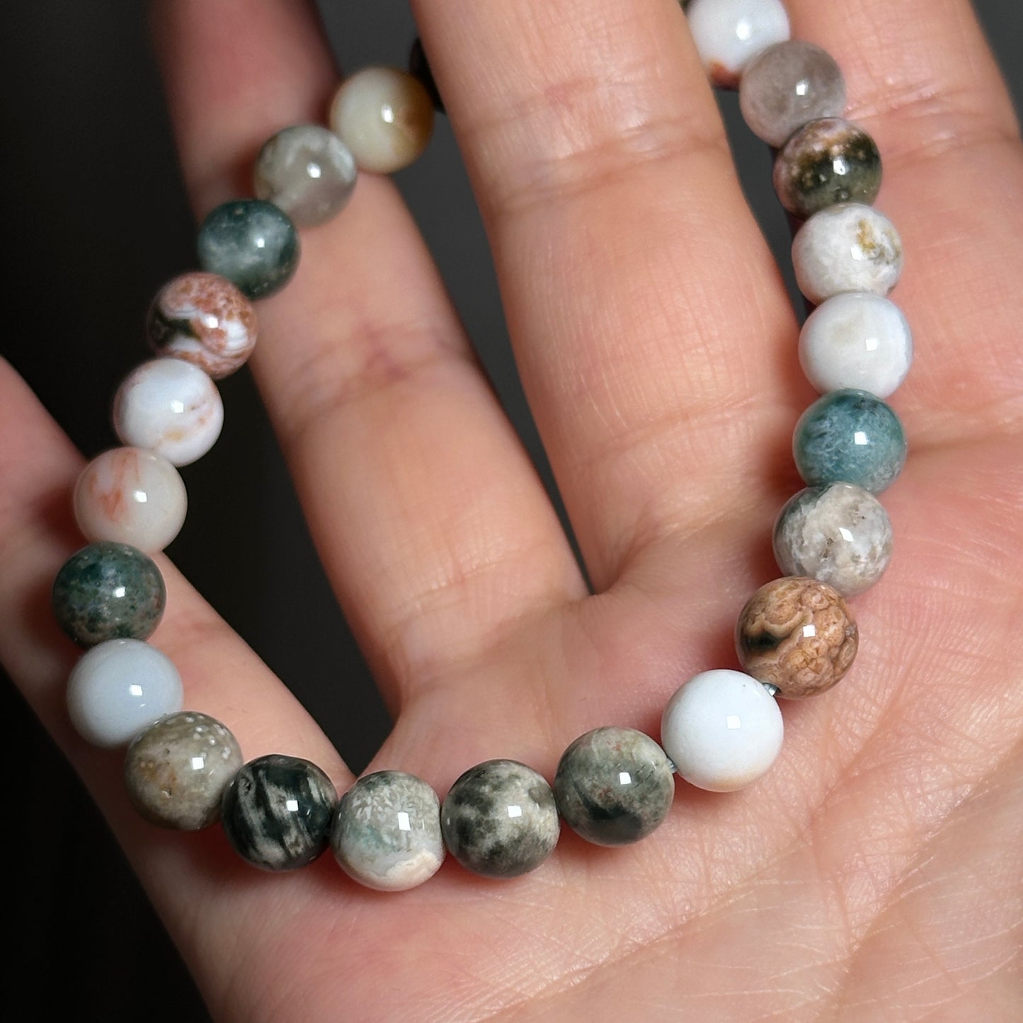 Ocean Jasper Crystal Bracelet[Yellow]: Energy from the Ocean