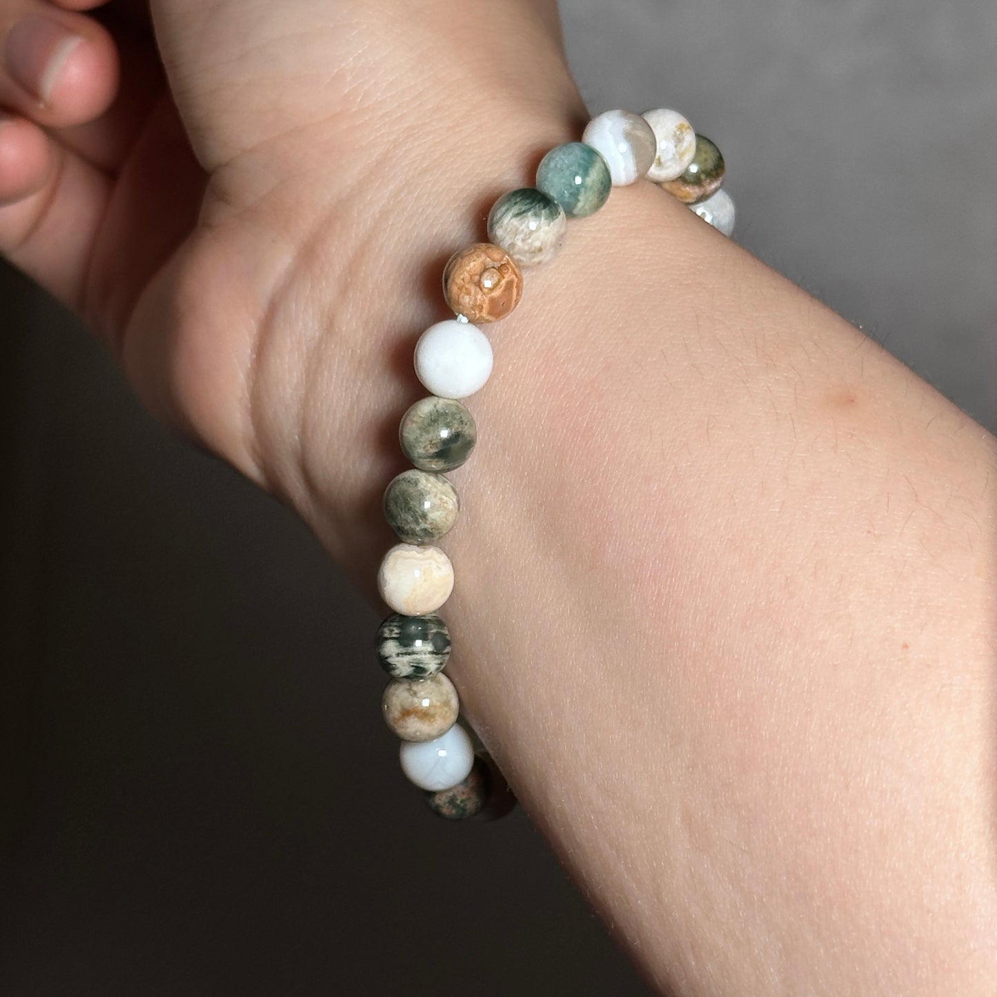 Ocean Jasper Crystal Bracelet[Yellow]: Energy from the Ocean