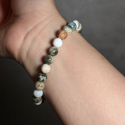 Ocean Jasper Crystal Bracelet[Yellow]: Energy from the Ocean