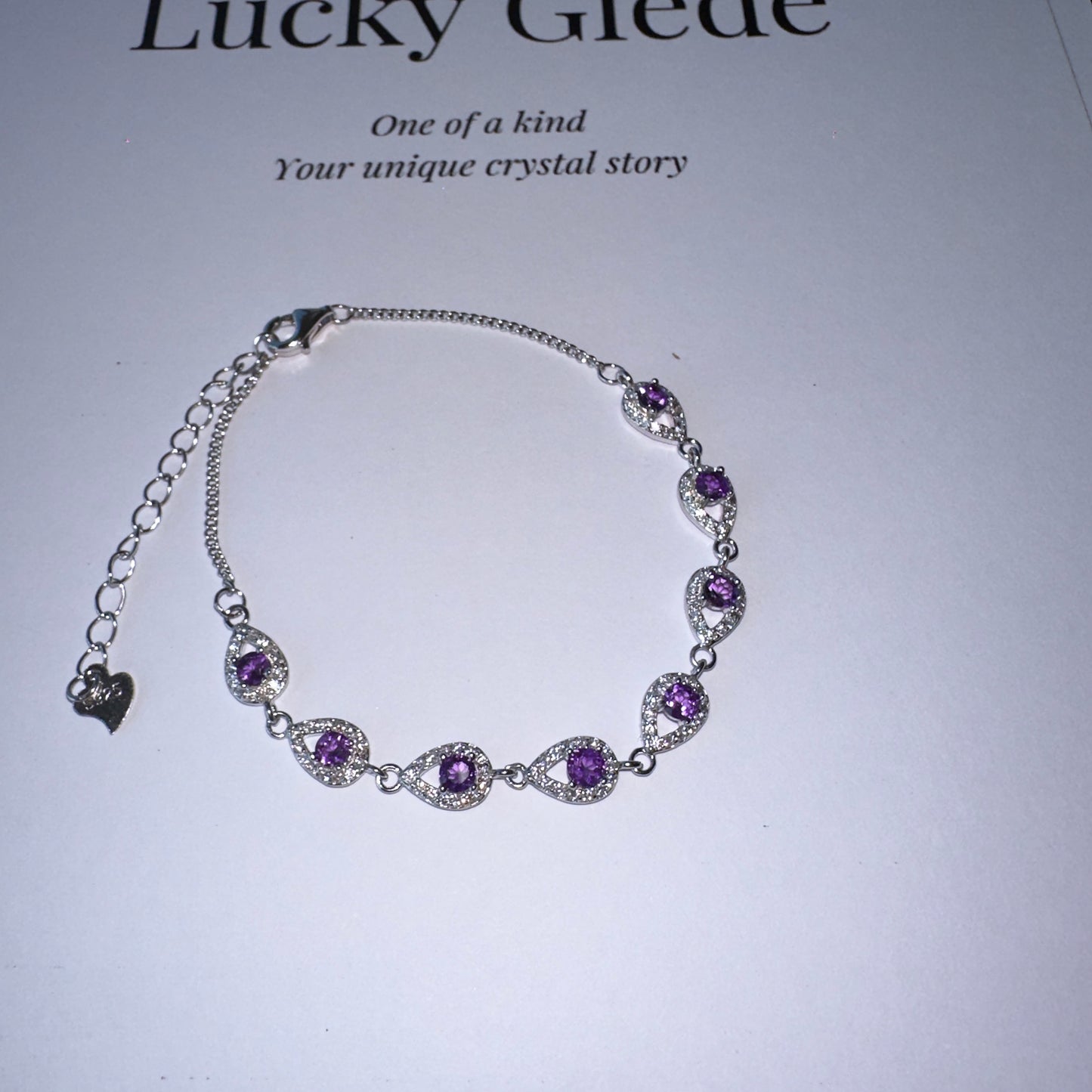 Lock & Lock: Natural Amethyst Silver Bracelet